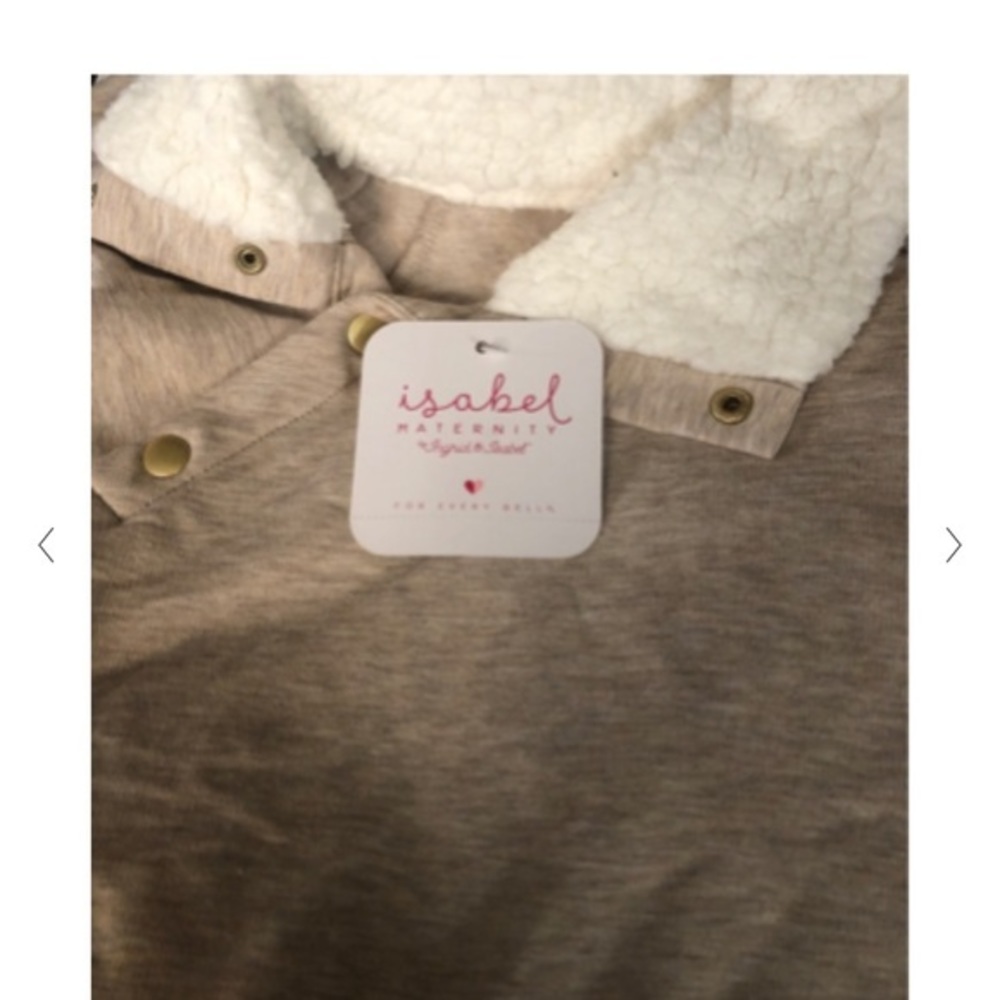 Isabel Maternity by Ingrid Women's Long Sleeve Sherpa Collar size XS - Picture 5 of 5